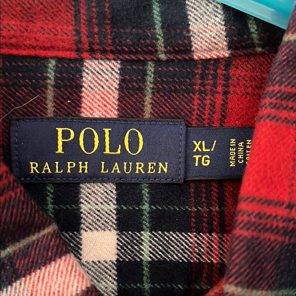 Polo by Ralph Lauren Red and Blue Plaid Casual Shirt - Picture 2 of 12